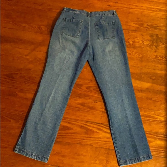Faded straight leg jeans w/double button top - Picture 6 of 8